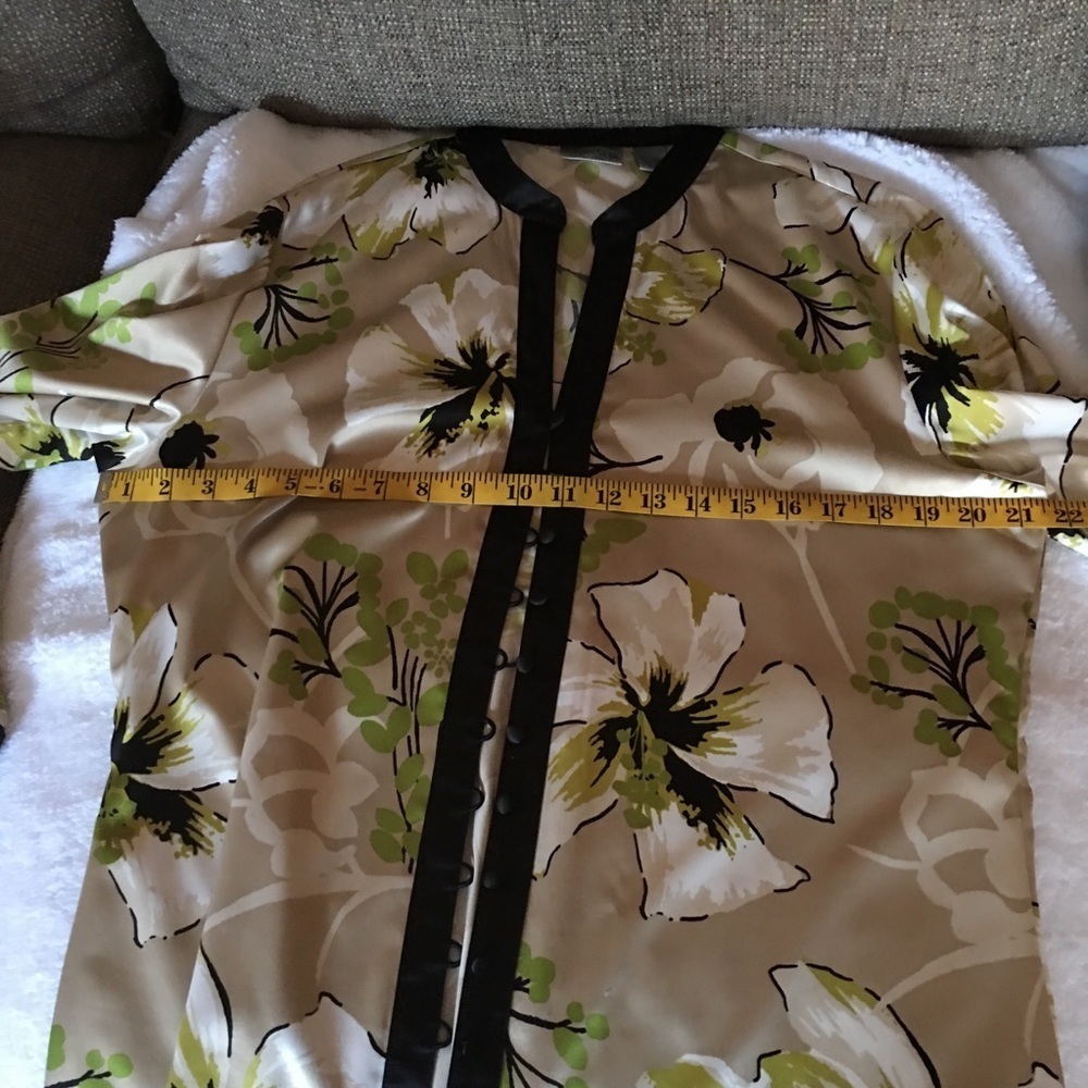 Chicos Silk Flower Blouse